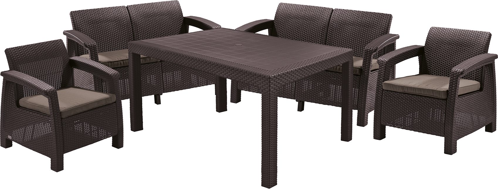 Baštenski set Corfu Fiesta Pe ratan CU 223230 - Curver