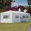 Tenda sa 6 bočnih strana bela 3x6 m