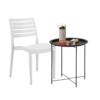 Balkonski set Firenca Uno – belo crni - Slika 2
