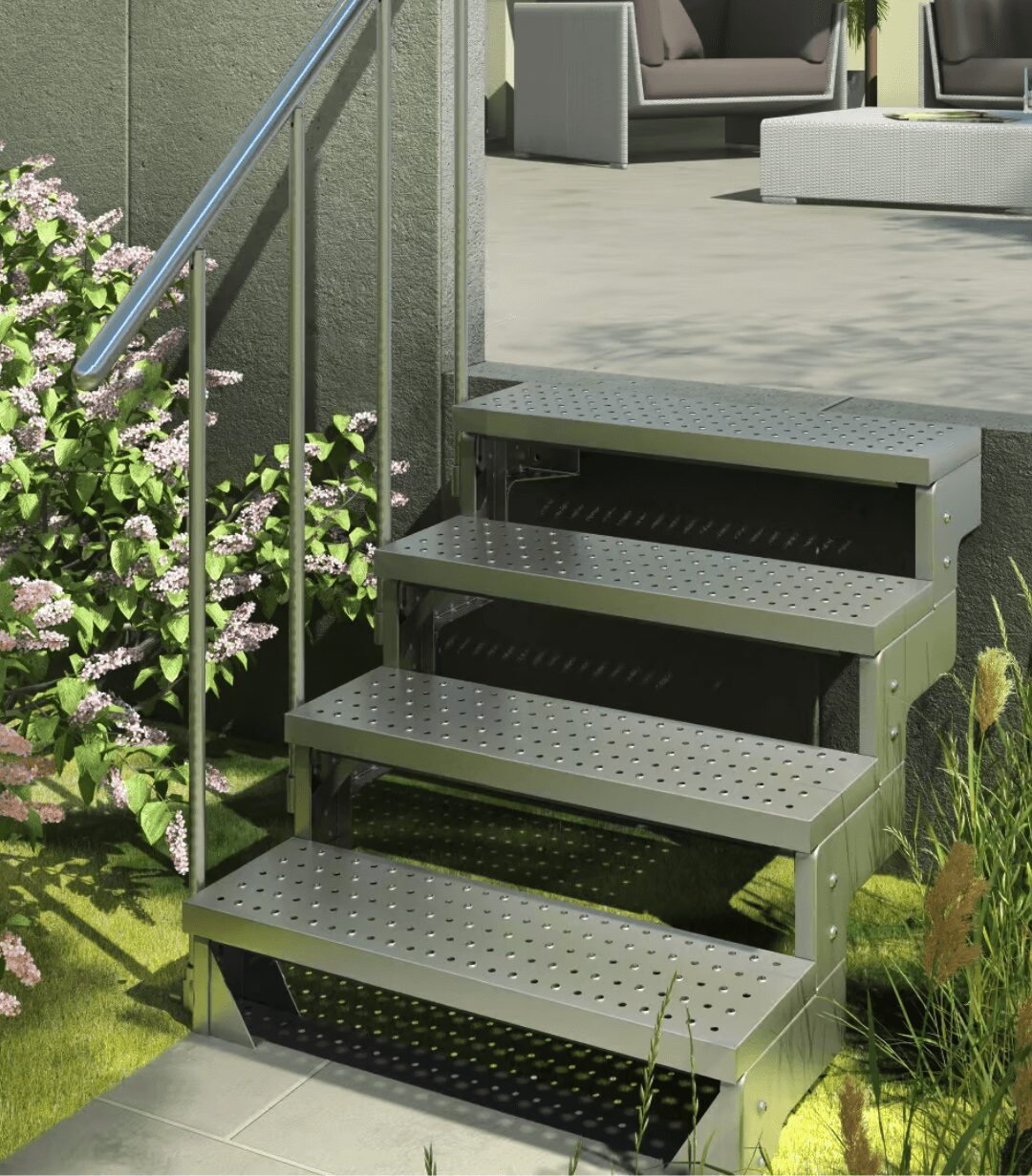 Spoljašnje stepenice Gardentop – galvanized